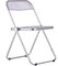 ISL Furnishings The Lux Modern Acrylic-Like Folding Chair 2, Transparent/Silver